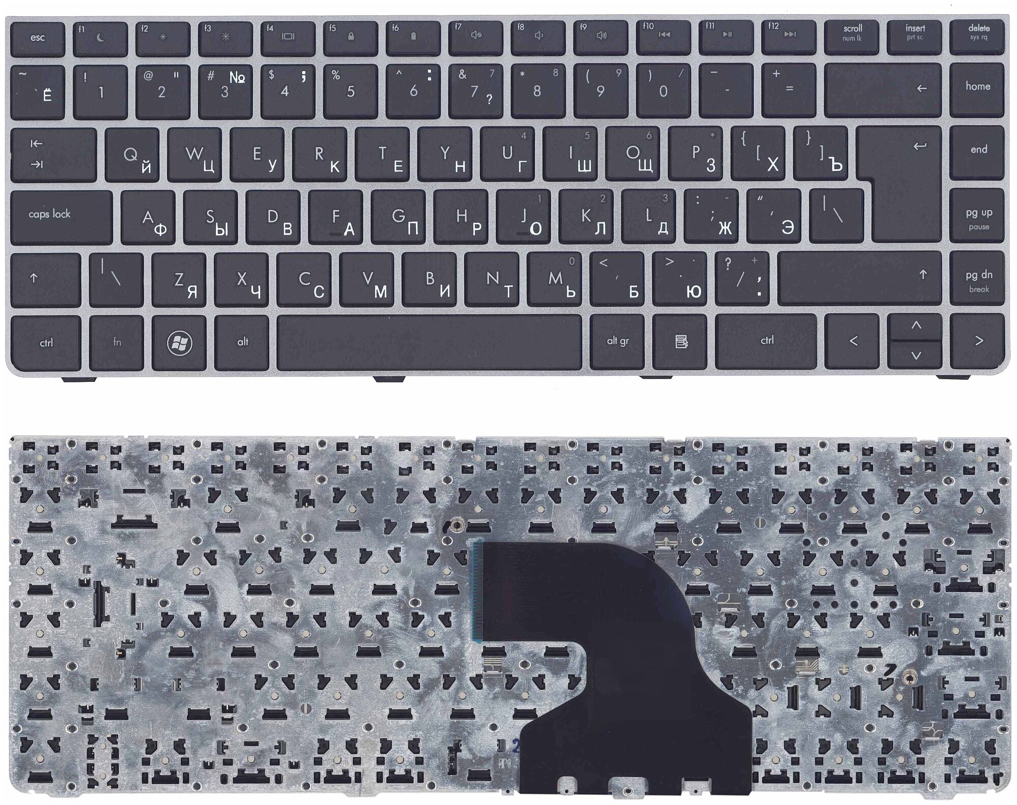 Клавиатура keyboard NSK-CB0SV для ноутбука HP ProBook 4330s 4331s 4430s 4431s 4435s 4436s черная c серой рамкой 916₽