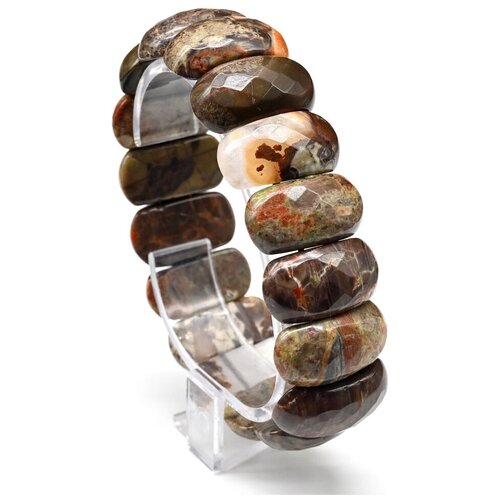 Браслет Радуга Камня, размер 19 см, мультиколор браслет радуга камня лазурит кахолонг размер 19 см мультиколор
