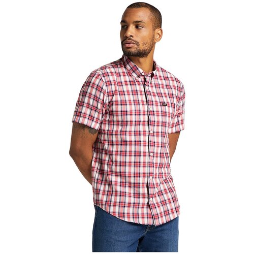 фото Рубашка lee button down ss aurora red мужчины l886kznv xl