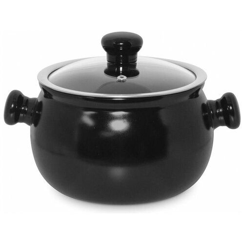 Кастрюля керамическая со стеклянной крышкой Ceraflame Premiere, 3 л, 18 см, цвет черный