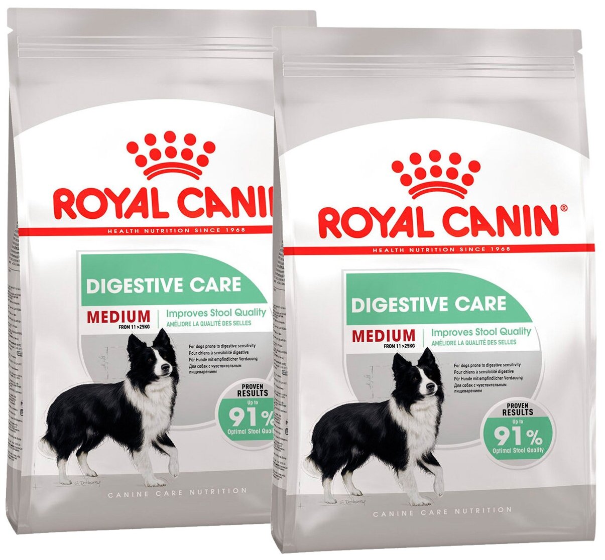 Сухой корм ROYAL CANIN MEDIUM DIGESTIVE CARE для взрослых собак средних пород для поддержания здоровья пищеварительной системы (3 + 3 кг)