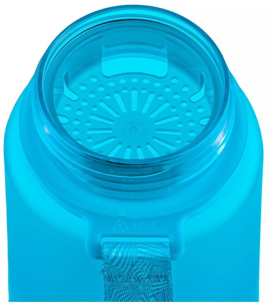 Бутылка для воды 1000 мл 7,8*7,8*28,5 см "Style Matte" мотивационная аквамарин-морская волна