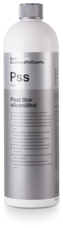 ExcellenceForExperts | Koch Chemie PLAST STAR SILICONOLFREI - Круглогодичное средство по уходу за наружным пластиком и шинами авто (1л)