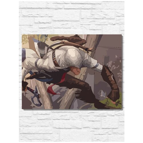 Картина по номерам на холсте игра Assassins Creed III (Альтаир, Эцио, Конор) - 9188 Г 30x40