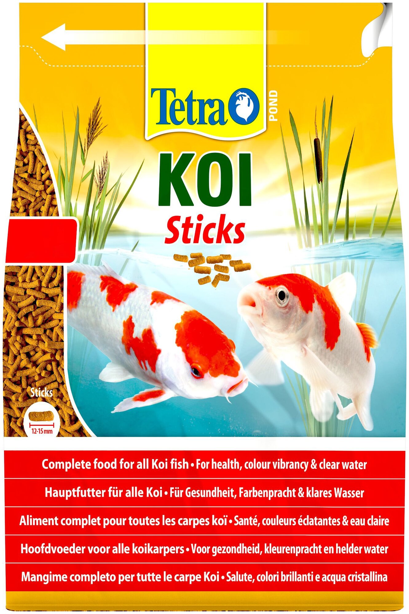 Tetra Pond Koi Sticks основной корм для кои, палочки, 7 л - фотография № 1