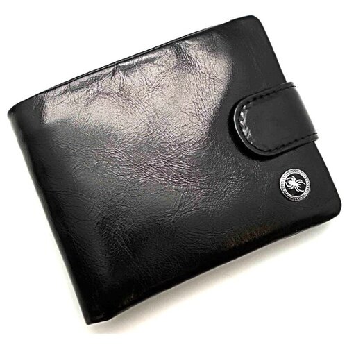Бумажник Dierhoff Д 7175-139, фактура гладкая, черный