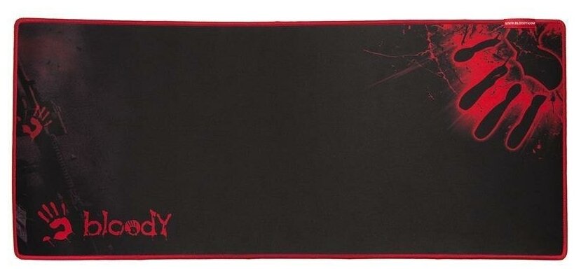 Игровой коврик для мыши 80х30 см Bloody, черный, красный