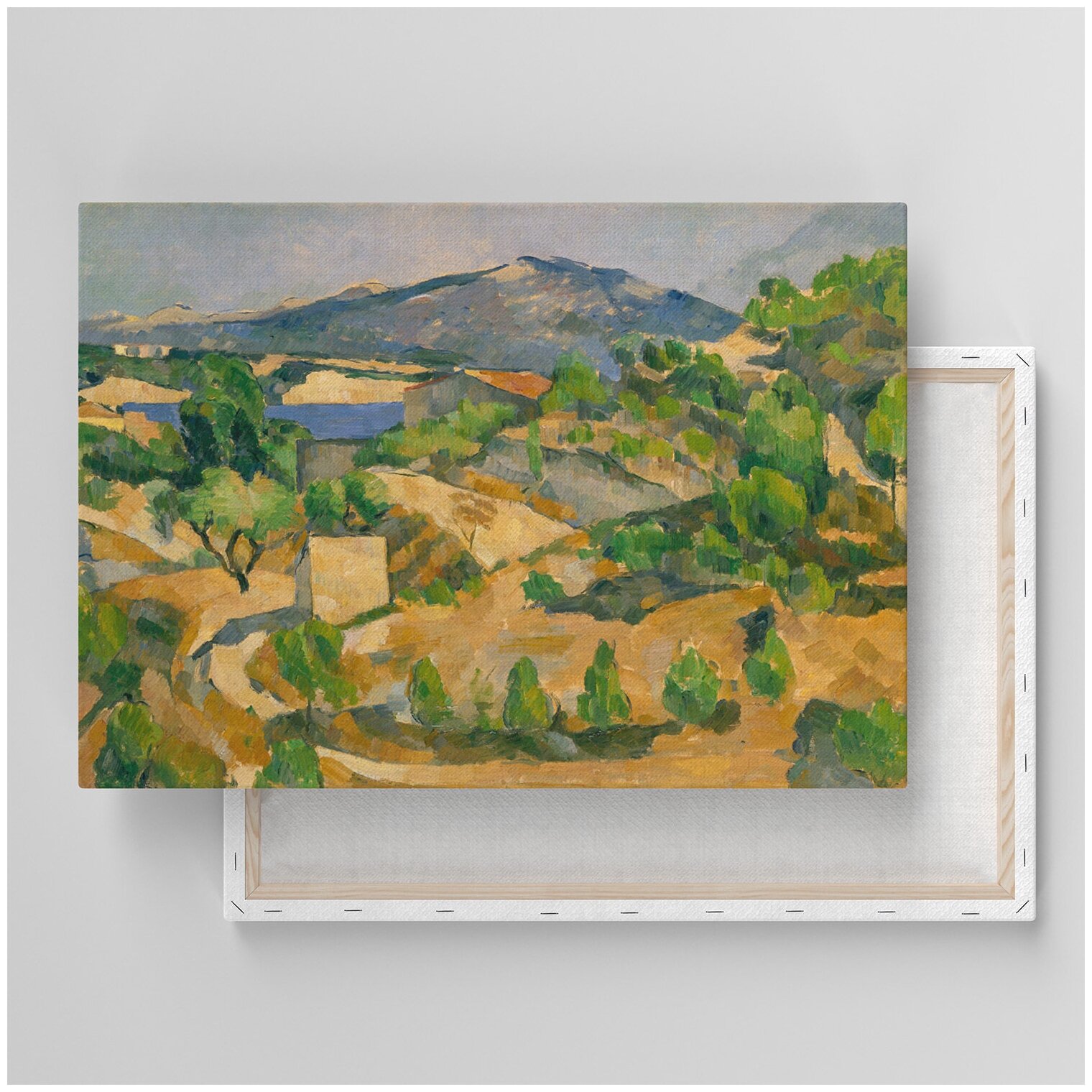 Картина на холсте с подрамником / Cezanne Paul / Сезанн Поль - Горы во французском Провансе