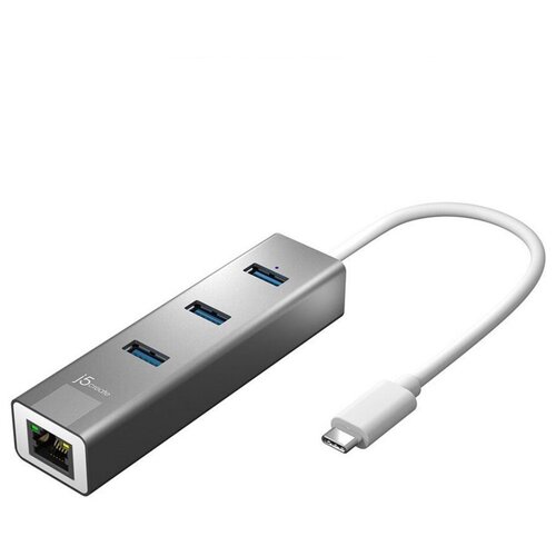 Хаб J5create USB-C - 3xUSB Type-A 3.0 / Ethernet JCH474