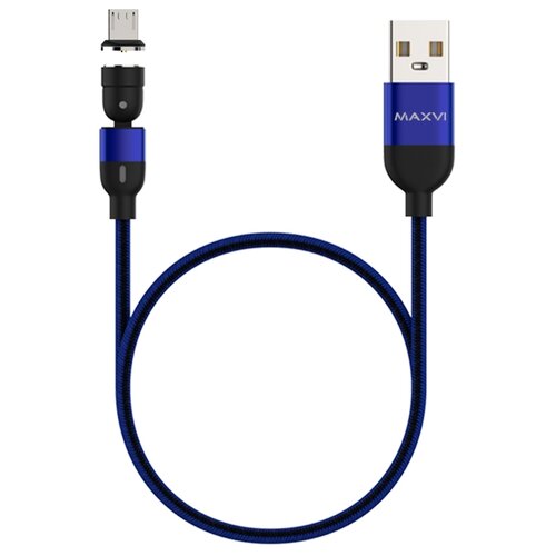кабель магнитный maxvi microusb 1m 2a mcm 01m blue Кабель MAXVI USB - microUSB (MCm-02M), 1.5 м, 1 шт., синий