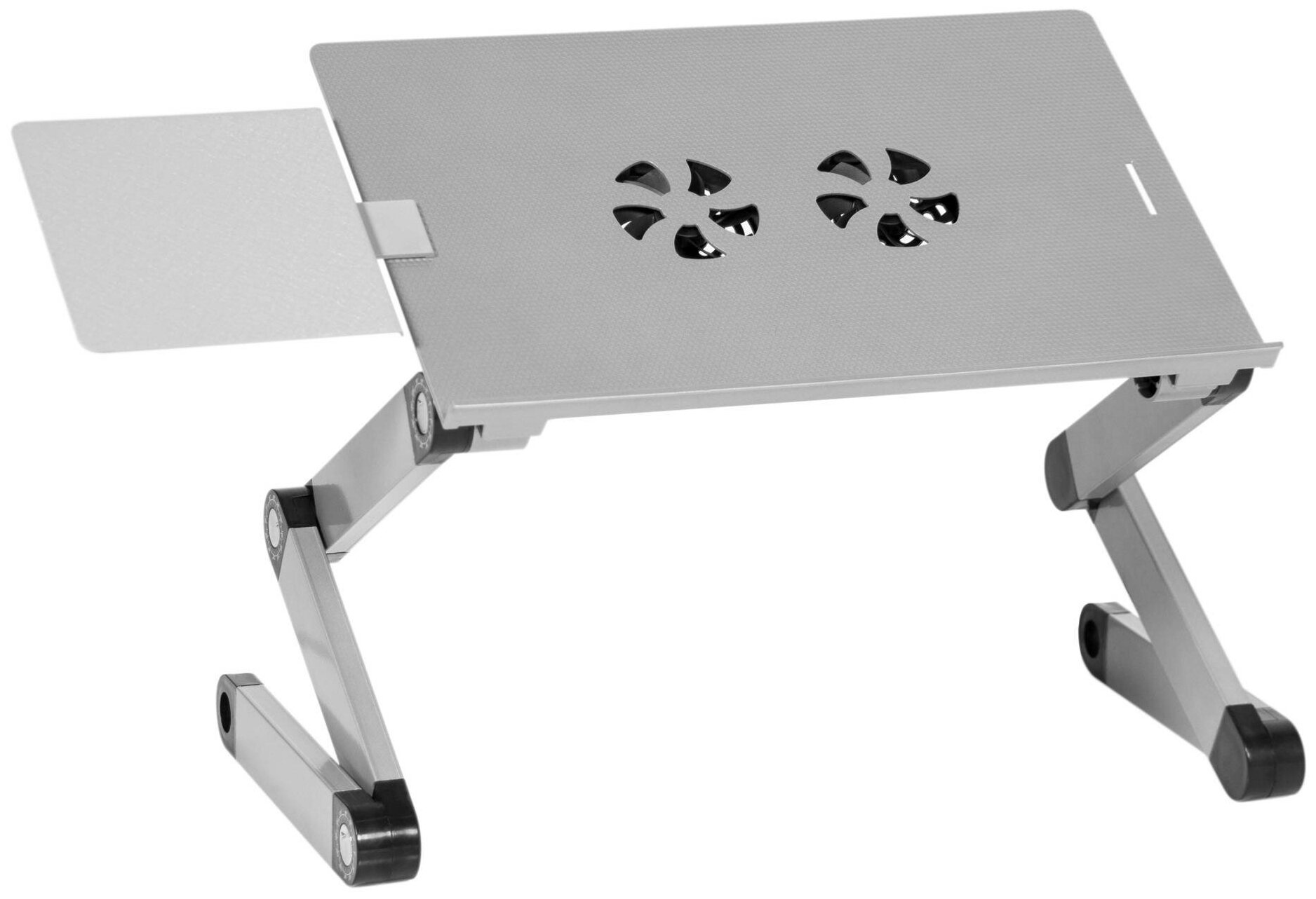 Стол для ноутбука Cactus CS-LS-T8-C серебристый 27x42см