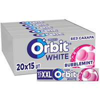 Жевательная резинка Orbit XXL White Bubblemint, без сахара 20.4 г, 20 шт. в уп.