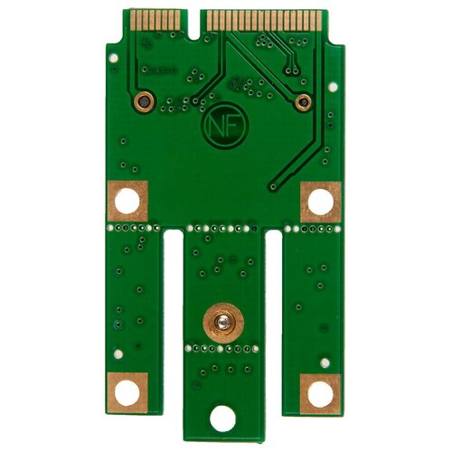 Переходник для подключения Wi-Fi/Bluetooth адаптера M.2 A/E в разъем mSATA / NFHK N-9437E-B, зеленый адаптер переходник для установки платы wi fi airport bluetooth 6 12 pin в слот mini pcie nfhk n 9432