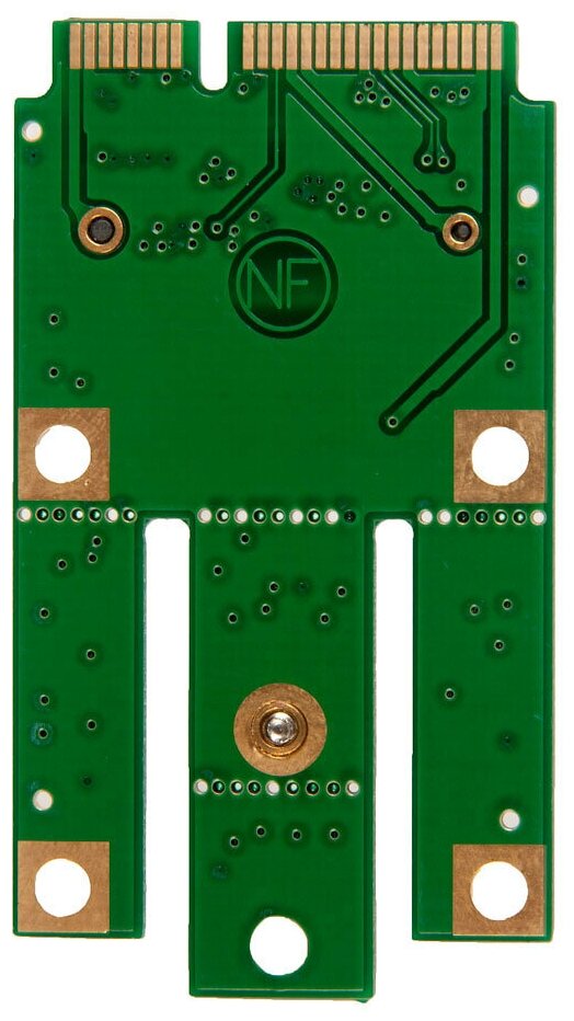 Переходник для подключения Wi-Fi/Bluetooth адаптера M.2 A/E в разъем mSATA / NFHK N-9437E-B зеленый