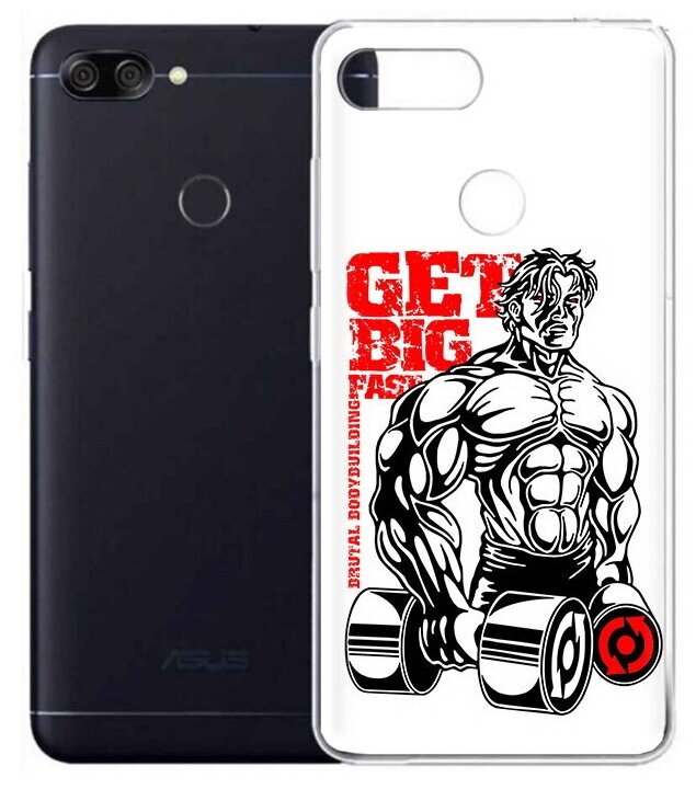 Чехол задняя-панель-накладка-бампер MyPads накаченное тело для ASUS Zenfone Max Plus (M1) X018DC/ZB570TL 5.7 противоударный