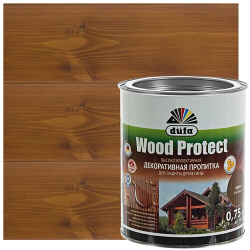 антисептик wood protect цвет тик 10 л Антисептик Wood Protect цвет орех 0.75 л