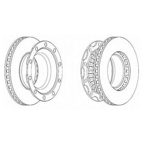 Bcr222a_диск Торм. ! Задн.430x45/160 10n Вентилир. Без Abs (Oe 0308835050, 0308835057)Bpw Beral арт. BCR222A