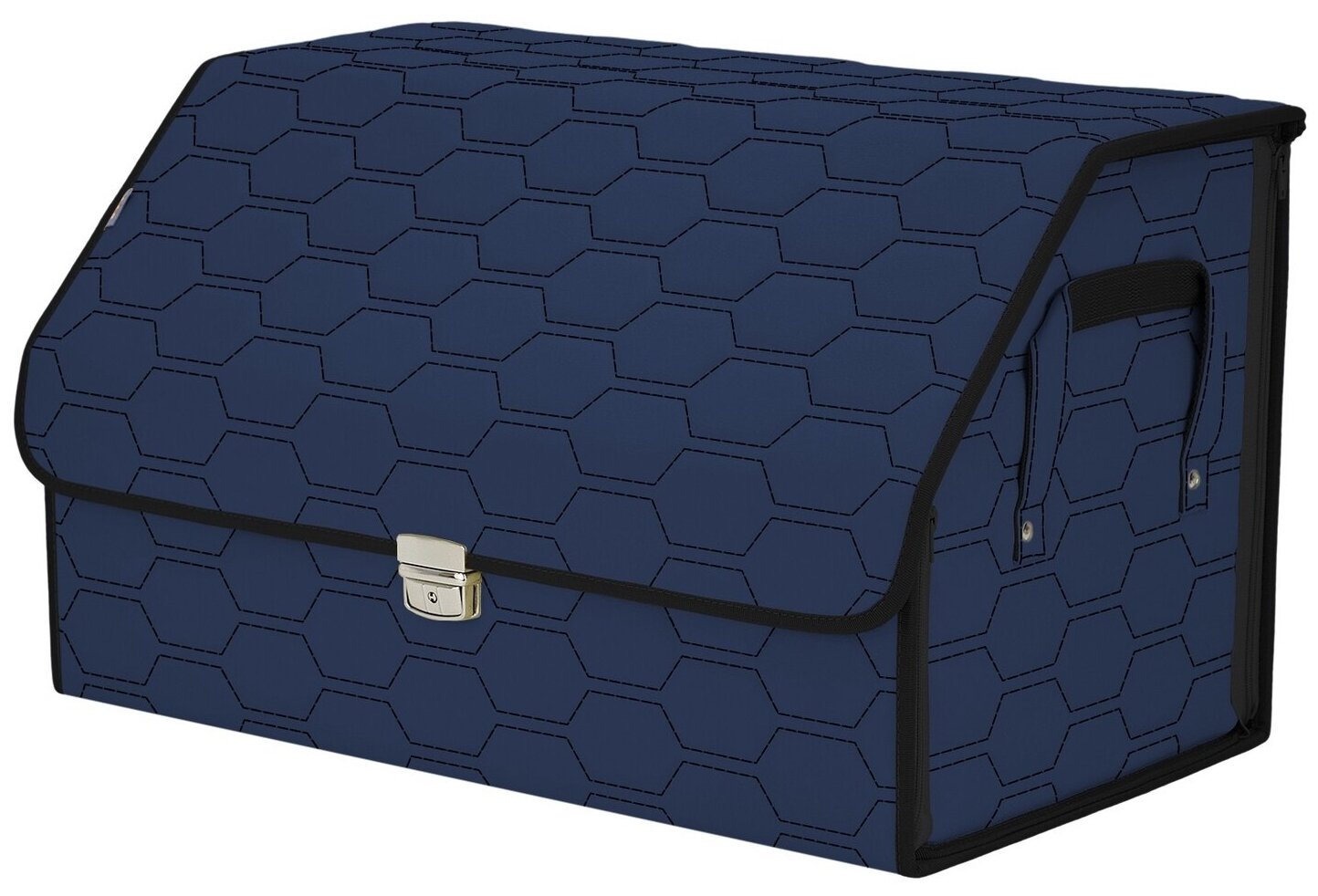 Органайзер-саквояж в багажник "Союз Премиум" (размер XL). Цвет: синий с черной прострочкой Соты.