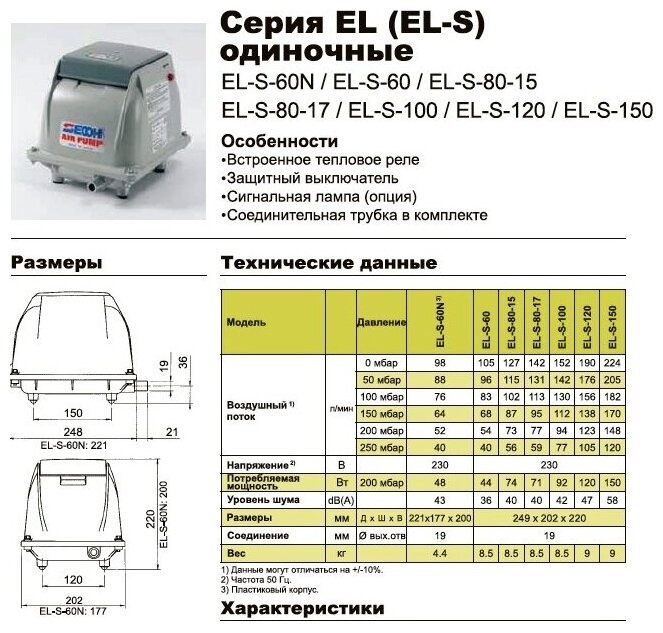 Компрессор Secoh EL-60n - фотография № 3