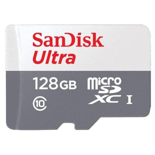 Карта памяти SanDisk Ultra microSDXC UHS-I Cl10, SDSQUNR-128G-GN6MN карта памяти 256gb sandisk ultra microsdxc class 10 uhs i