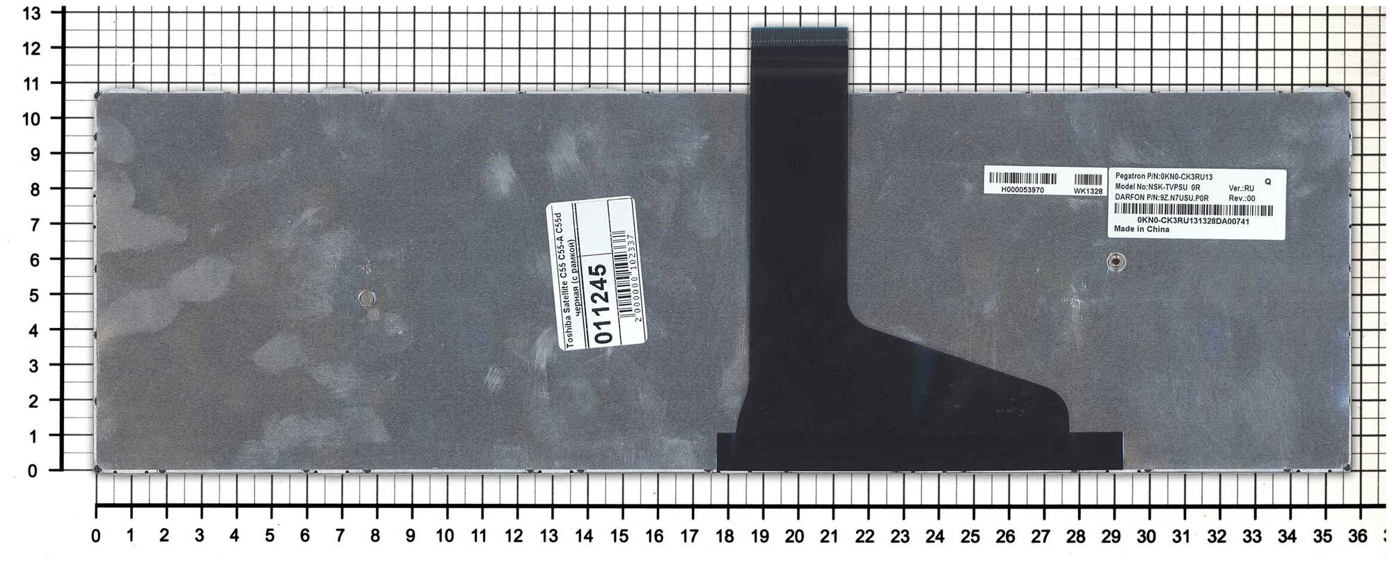 Клавиатура для ноутбука Toshiba Satellite C50-A-L3W черная с рамкой