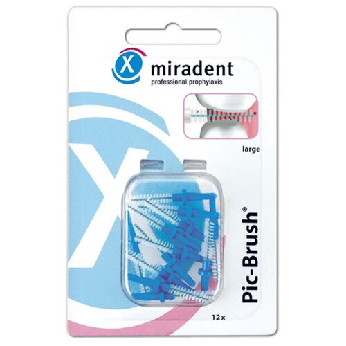 Ершики Miradent Pic-Brush refills Blue Синие, 12 шт ершики miradent 4 насадки