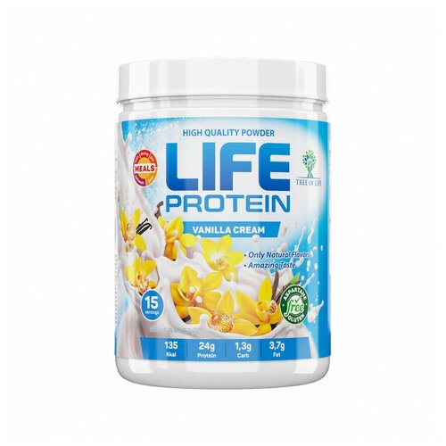 Протеиновый коктейль для похудения Life Protein 1LB (450 г) со вкусом Ваниль 15 порций протеин для похудения life isolate 1lb 450 г со вкусом дыня 15 порций