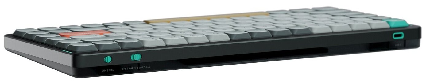 Клавиатура беспроводная механическая Nuphy AIR75 low profile gateron Brown Switch Bluetooth RGB подстветка 2500мАч СерыйБелый AIR75-SG3-F