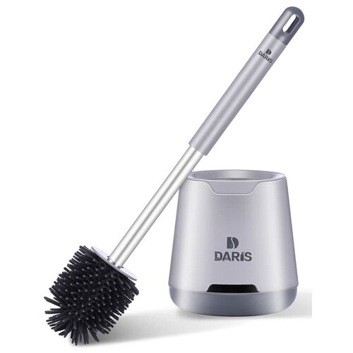DARIS TPR Ершик для унитаза с держателем, настенная съемная ручка,силиконовые щетинки для уборки ванной комнаты