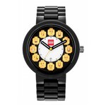 Часы наручные аналоговые LEGO FAN CLUB BLACK/YELLOW ADULT WATCH с календарем (дата) 9007637 - изображение
