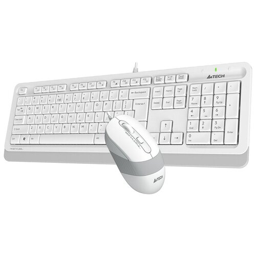 A-4Tech Клавиатура + мышь A4 Fstyler F1010 WHITE клав:белый/серый мышь:белый/серый USB [1147556]