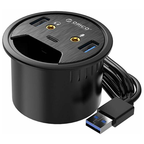 USB-концентратор orico DESK-2U1C черный 152500₽