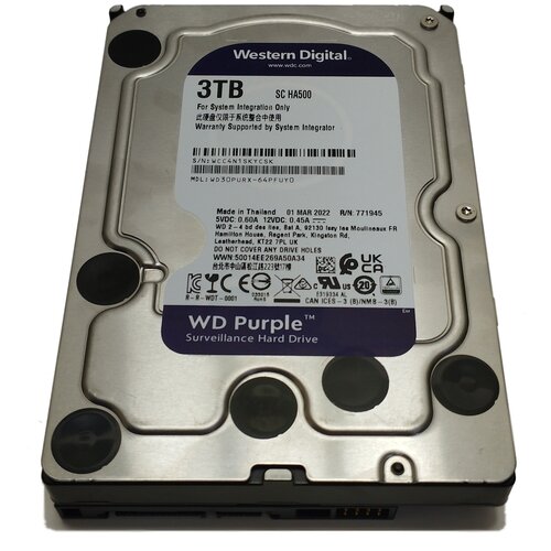 Жесткий диск Western Digital Purple 3 Tb WD30PURX-64PFUY0
