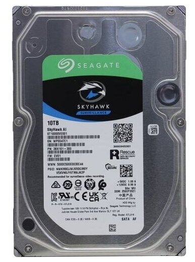 Жесткий диск SATA 10TB 7200RPM 6GBS 256MB ST10000VE001 SEAGATE