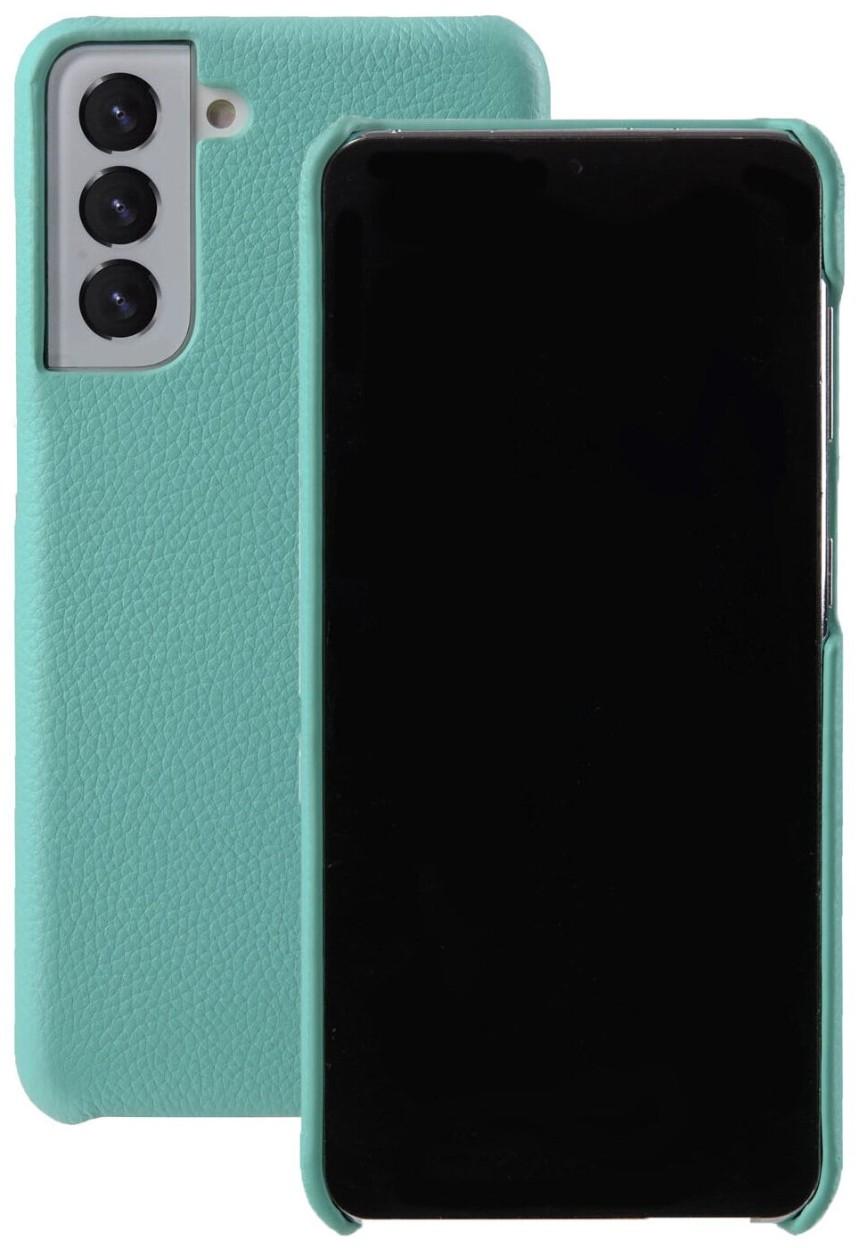 Кожаный чехол накладка Melkco для Samsung Galaxy S21 - Snap Cover, цвет Tiffany