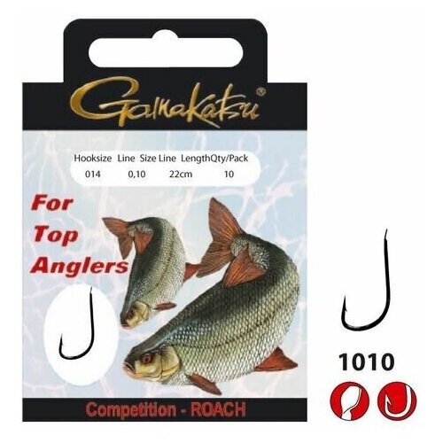 крючок gamakatsu hook bks 1010b maggots 45 см 10 d0 14 Крючок Gamakatsu Hook BKS-1010R Roach 22 см Comp №14 d0.10