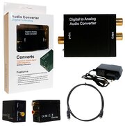 Конвертер digital to analog audio (S/PDIF в RCA) цифровой звук в аналоговый (Черный)