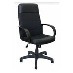Кресло ЯрКресло Кр58 ТГ пласт С11(ткань черная)/ЭКО1 (экокожа черная) - изображение