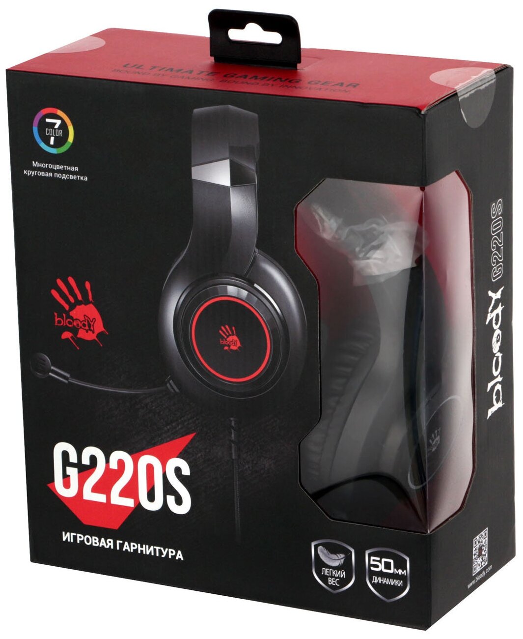 Гарнитура A4TECH Bloody G220S черный 2м мониторные USB (G220S USB/ BLACK) - фотография № 18