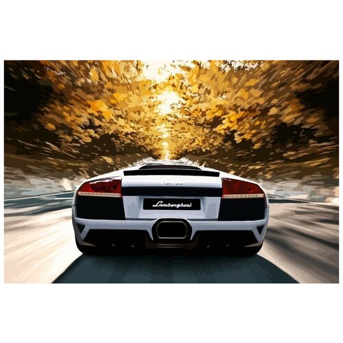 Картина по номерам на холсте Игра Gran Turismo (ламбо, Lamborghini) - 8964 Г 60x40
