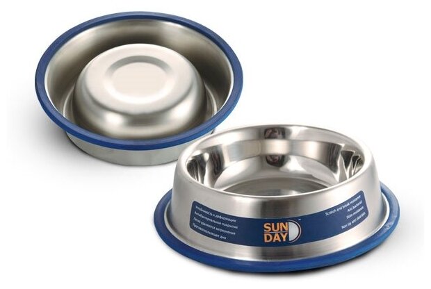 фото Triol миска металлическая на резинке SUNDAY, 3.00 л