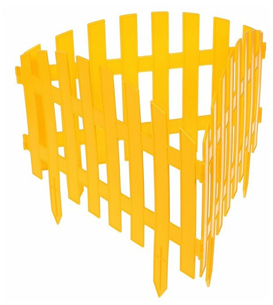 Штакетник «Волна» 3 м цвет жёлтый Леруа Мерлен - фото №4