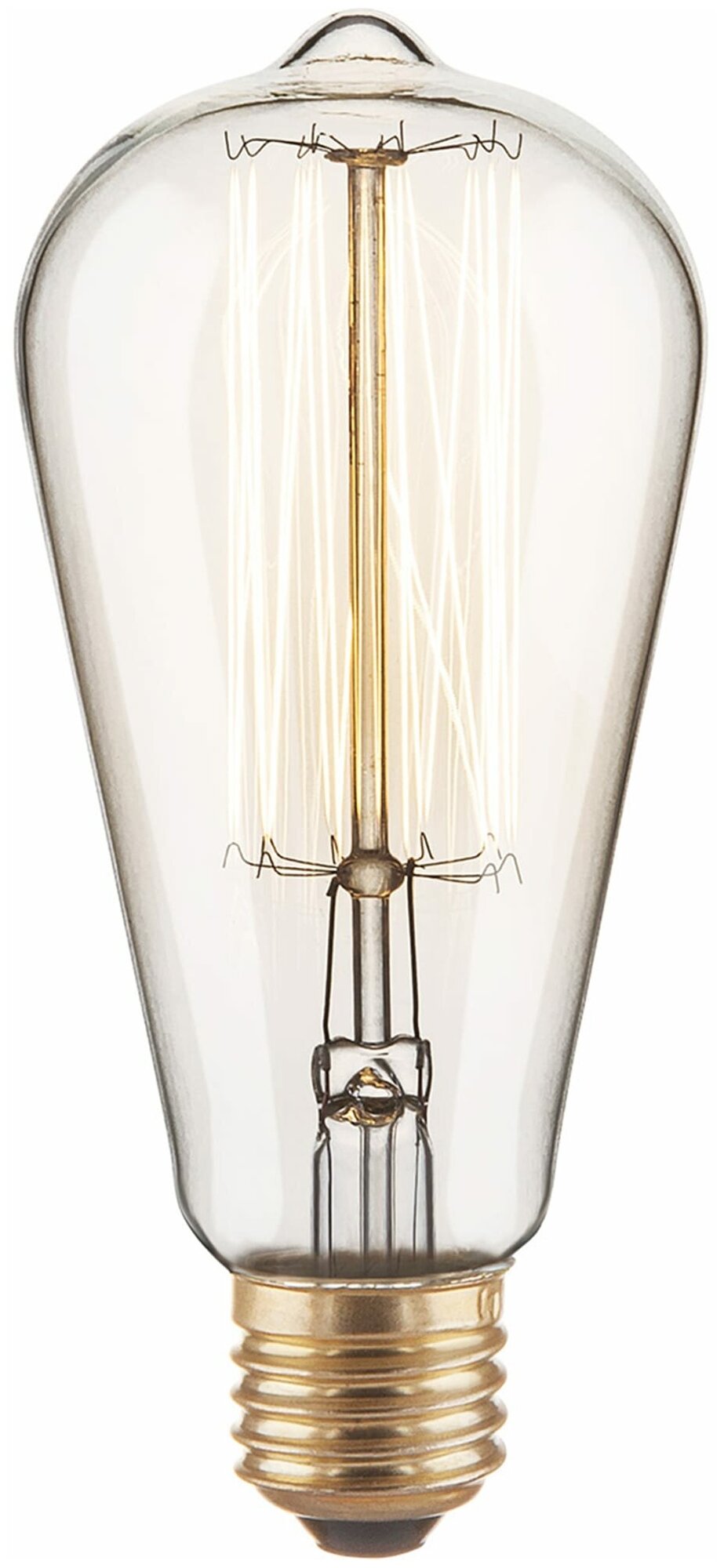 Лампа накаливания Elektrostandard «Эдисон ST64» E27 230 В 60 Вт колба прозрачная с золотистым напылением тёплый белый свет
