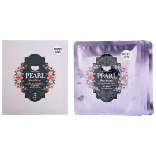 Набор Гидрогелевая маска для лица жемчуг/масло ШИ, 5 шт | KOELF Pearl  & Shea Butter Hydrogel Mask Pack