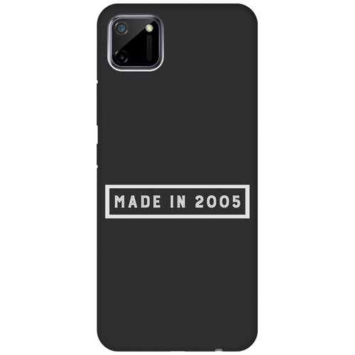 Матовый Soft Touch силиконовый чехол на realme C11, Рилми С11 с 3D принтом 2005 W черный матовый soft touch силиконовый чехол на realme c11 рилми с11 с 3d принтом grand wolf черный