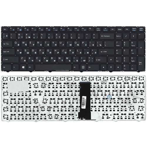 Клавиатура keyboard MP-13Q56SU-4301 для ноутбука DNS Clevo WA50SFQ WA50SHQ горизонтальный Enter черная 1552₽
