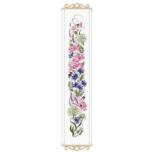 набор для вышивания крестом цветочное ассорти риолис арт 1866 19х90 см Набор для вышивания крестом Риолис Цветочное ассорти
