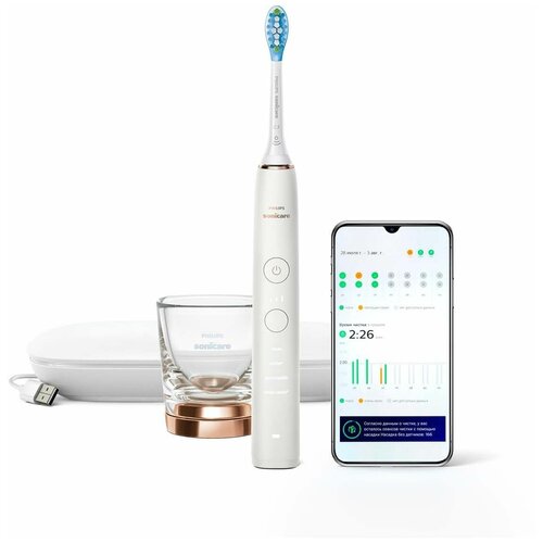 Электрическая зубная щетка Philips Sonicare DiamondClean HX991194 Белая 2399900₽