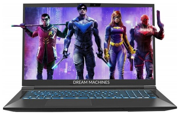 Ноутбук игровой DREAM MACHINES RT3070-15RU27 156 VA AMD Ryzen 9 5900HX 33ГГц 8-ядерный 16ГБ DDR4 1ТБ SSD NVIDIA GeForce RTX 3070 для ноутбуков - 8 ГБ Free DOS черный