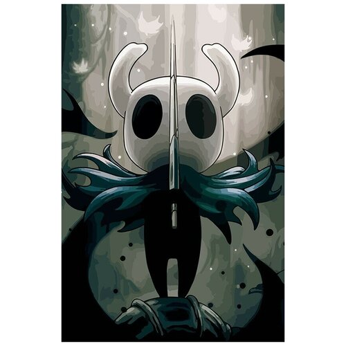 картина по номерам игра hollow knight хорнет грязьмут полый жук платформер 8173 в 30x40 Картина по номерам на холсте игра Hollow Knight (Хорнет, Грязьмут, полый жук, платформер) - 8173 В 60x40